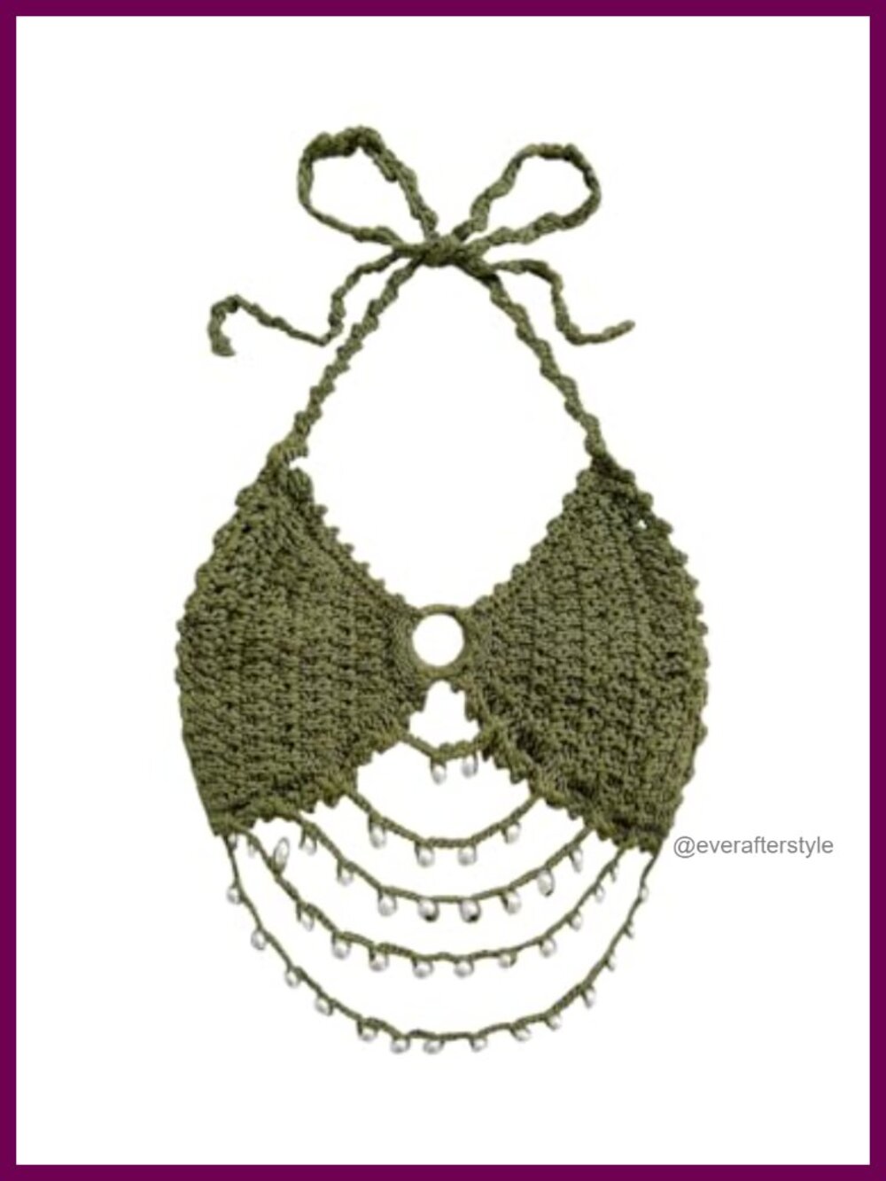 Boho Crochet Halter Crop Top Open Back Beach Top